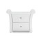 Baxton Studio Victoria Matte White 2 Storage Drawers Nightstand Bedside Table 116-6194 - alternate 1